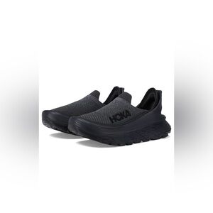 Hoka  One One Restore TC Unisex All-Black Slip-On Knit Sneaker Women's 8